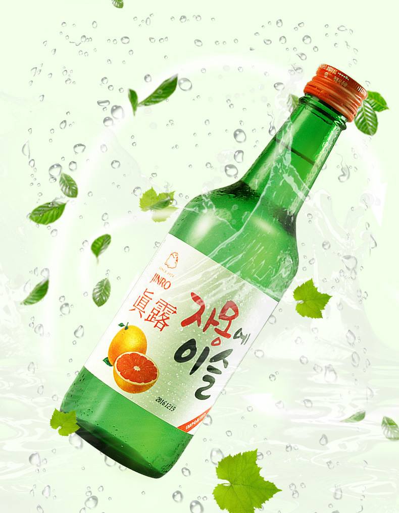 韩国真露竹碳酒【西柚味】360ml
